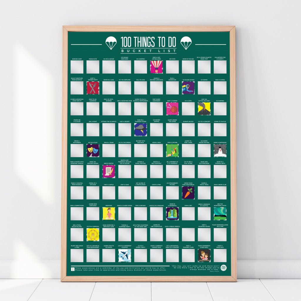 Bucketlistposter - 100 Activiteiten - Bucketlistposters