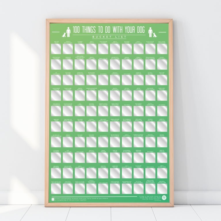 Bucketlistposter - 100 Activiteiten Met Je Hond - Bucketlistposters