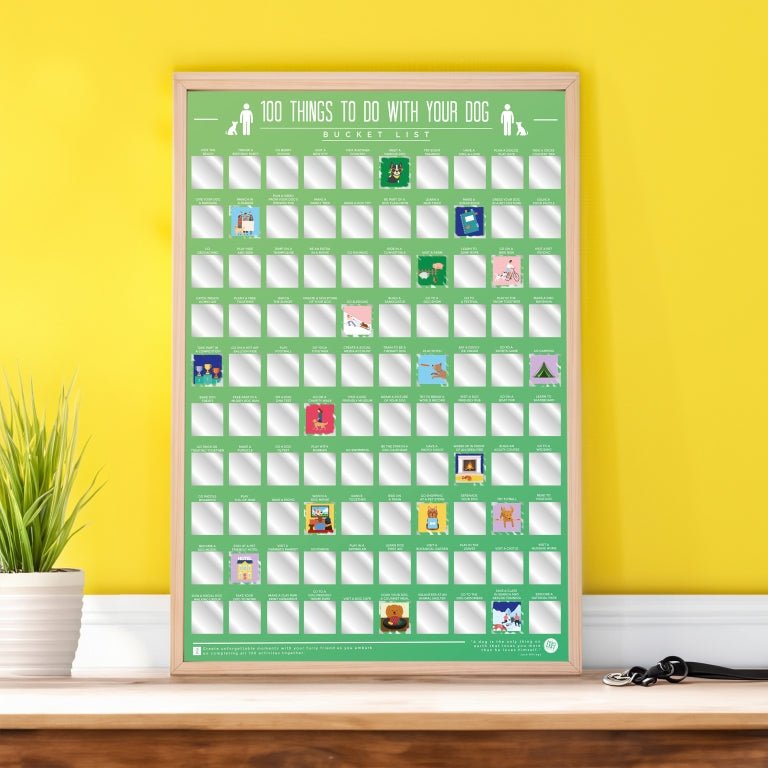 Bucketlistposter - 100 Activiteiten Met Je Hond - Bucketlistposters