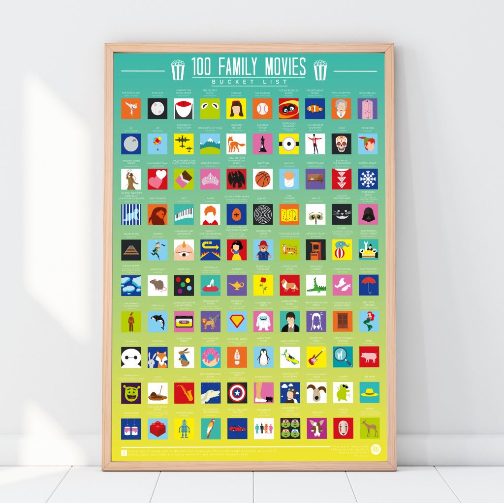 Bucketlistposter - 100 Familie films - Bucketlistposters