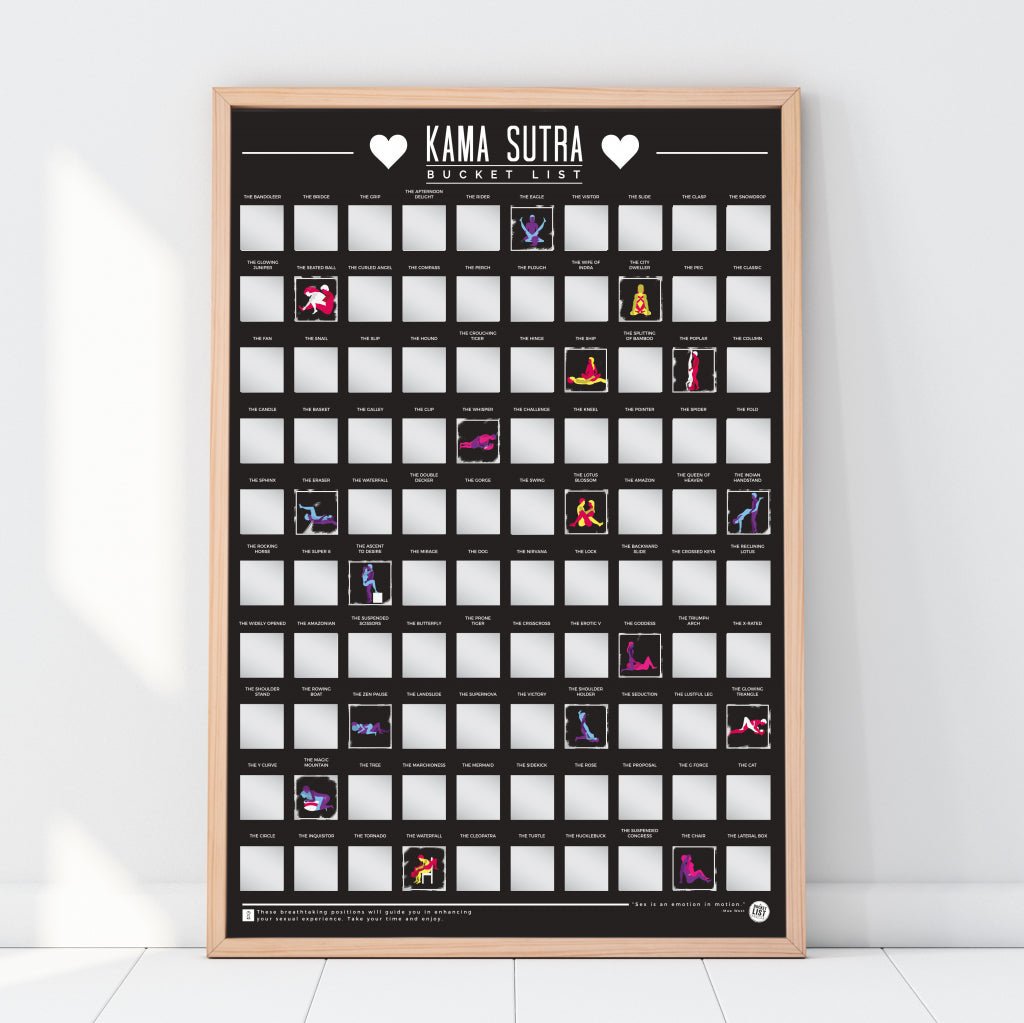 Bucketlistposter - 100 Kama Sutra Standjes - Bucketlistposters