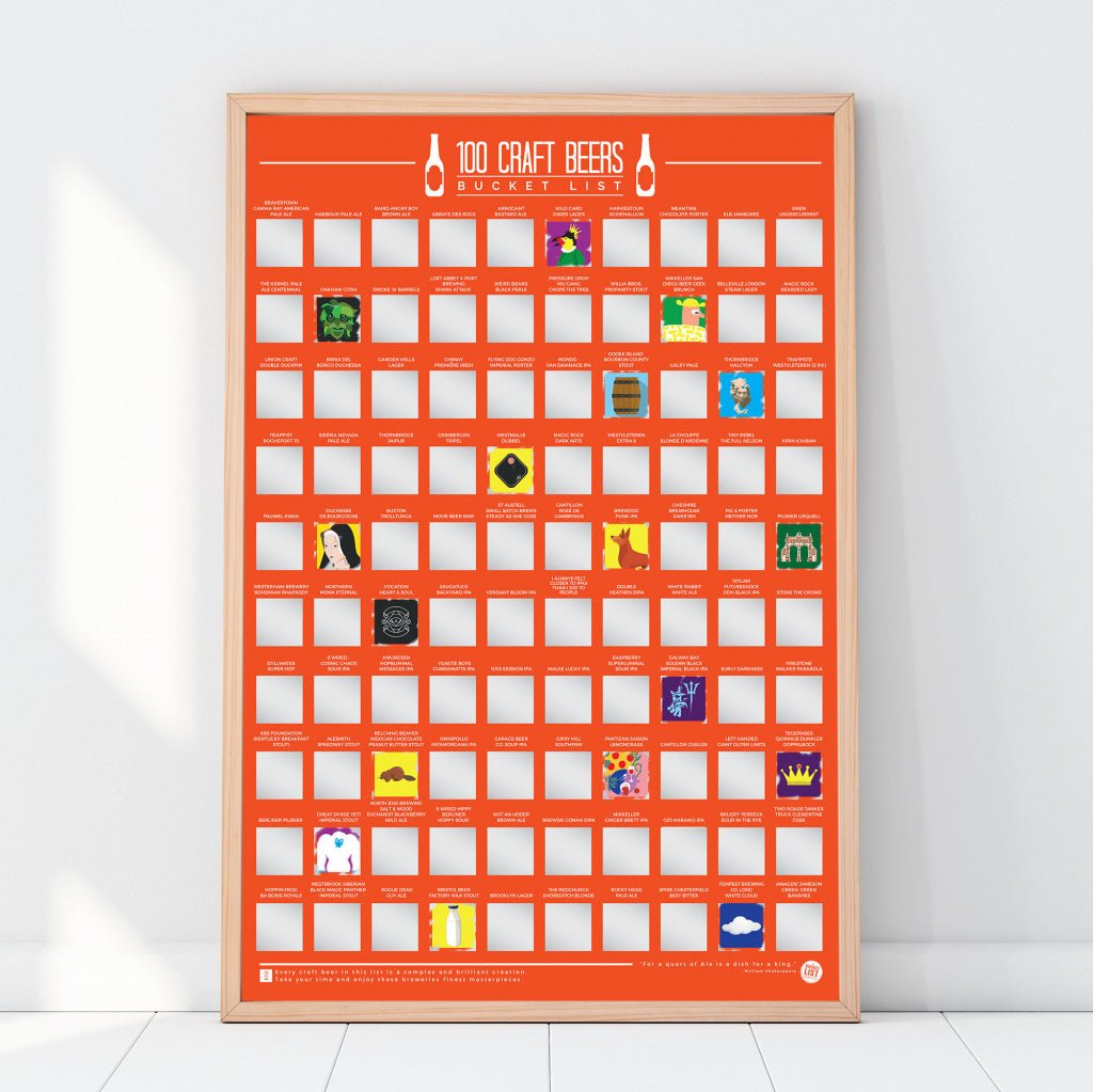 Bucketlistposter - 100 Speciaalbiertjes - Bucketlistposters