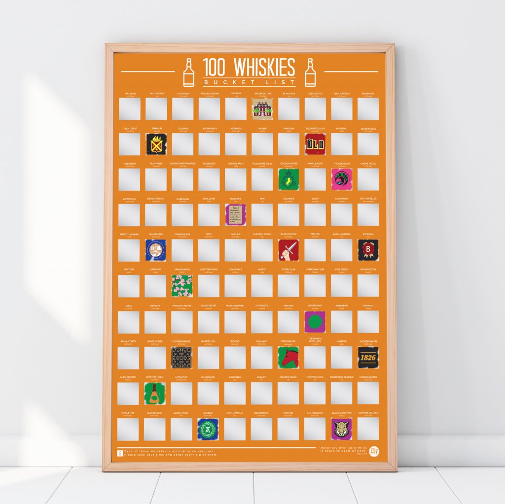 Bucketlistposter - 100 Whisky's - Bucketlistposters