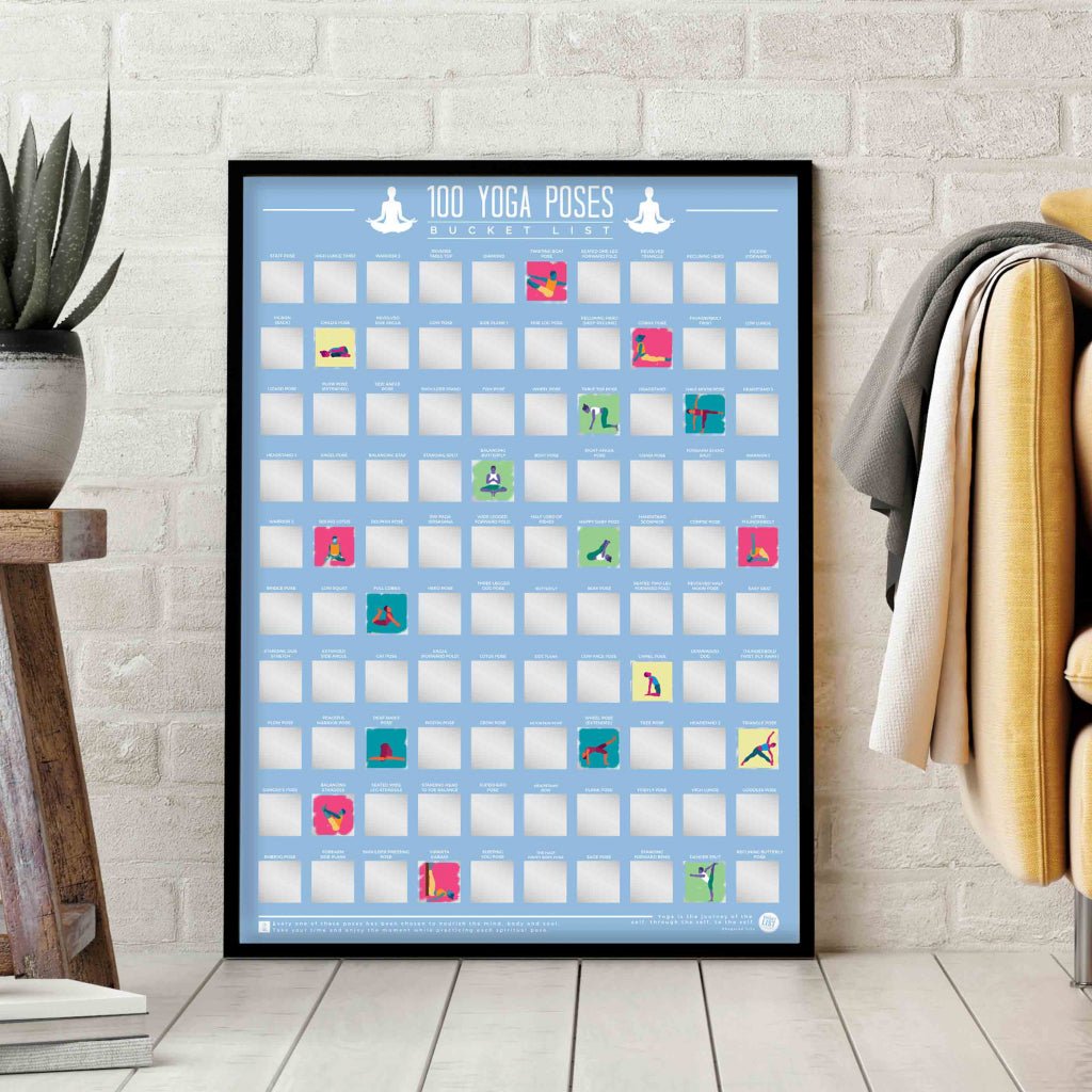 Bucketlistposter - 100 Yoga Posities - Bucketlistposters