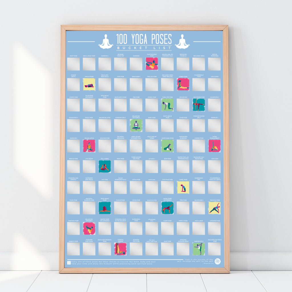 Bucketlistposter - 100 Yoga Posities - Bucketlistposters