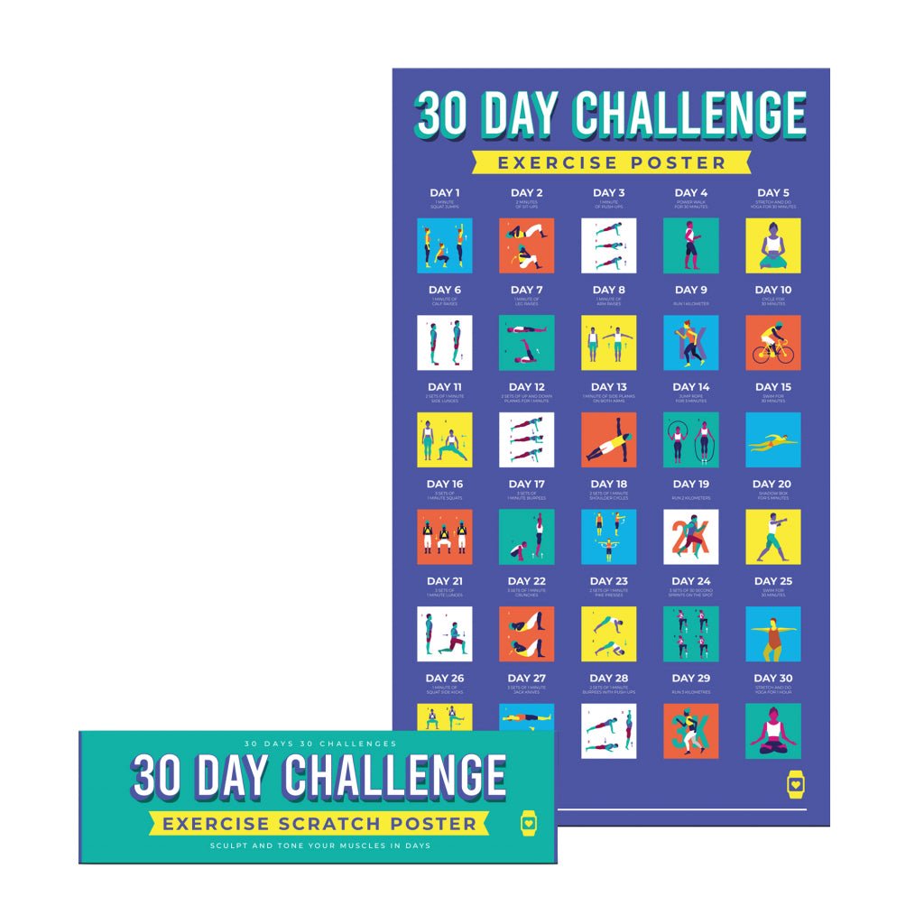 Bucketlistposter - 30 Dagen Fitness Challenge - Bucketlistposters