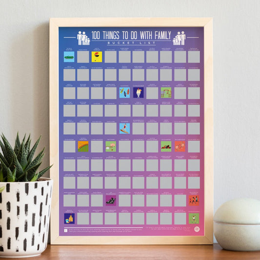 Bucketlistposter - 100 Activiteiten met familie - Bucketlistposters