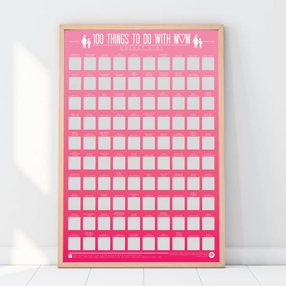 Bucketlistposter - 100 Activiteiten met je moeder - Bucketlistposters