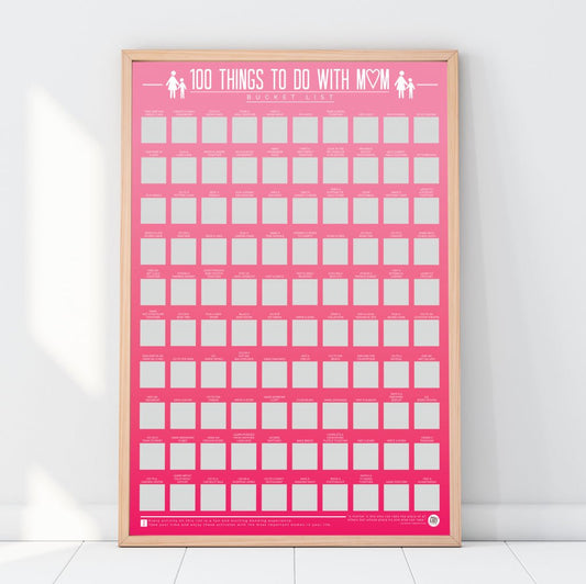 Bucketlistposter - 100 Activiteiten met je moeder - Bucketlistposters