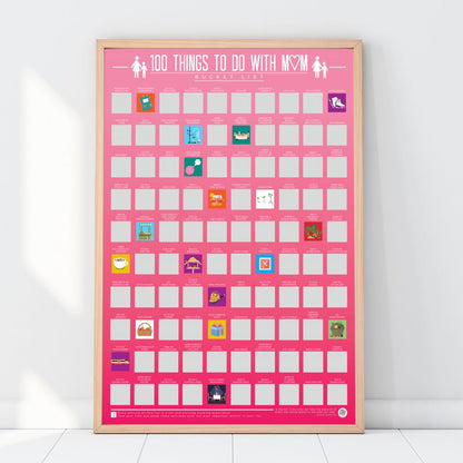Bucketlistposter - 100 Activiteiten met je moeder - Bucketlistposters
