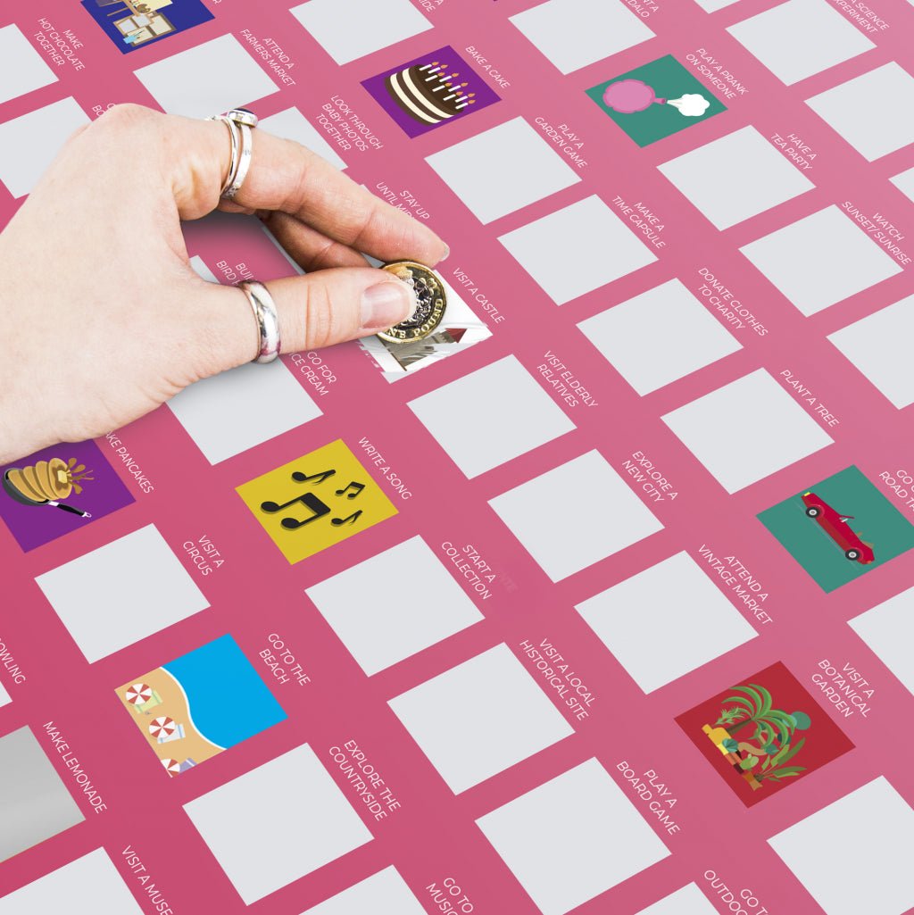 Bucketlistposter - 100 Activiteiten met je moeder - Bucketlistposters