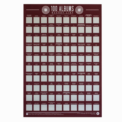 Bucketlistposter - 100 Albums - Bucketlistposters