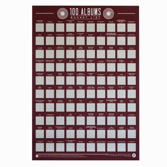 Bucketlistposter - 100 Albums - Bucketlistposters