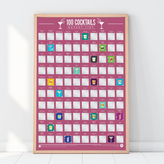 Bucketlistposter - 100 Cocktails - Bucketlistposters