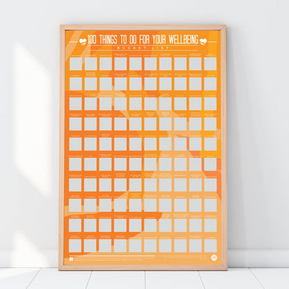 Bucketlistposter - 100 Dingen voor je welzijn - Bucketlistposters