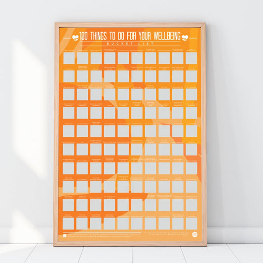 Bucketlistposter - 100 Dingen voor je welzijn - Bucketlistposters
