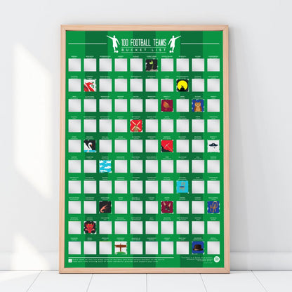 Bucketlistposter - 100 Engelse Voetbalclubs - Bucketlistposters