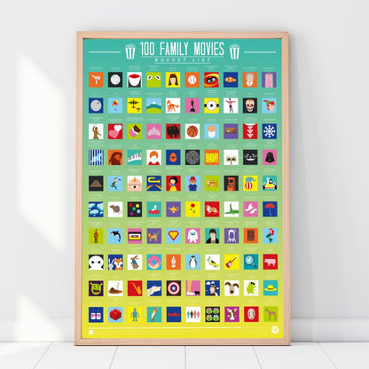 Bucketlistposter - 100 Familie films - Bucketlistposters