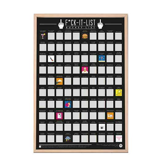 Bucketlistposter - 100 F*ck - it - list - Bucketlistposters