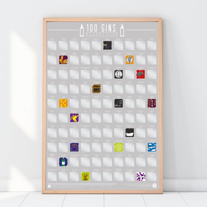 Bucketlistposter - 100 Gins - Bucketlistposters