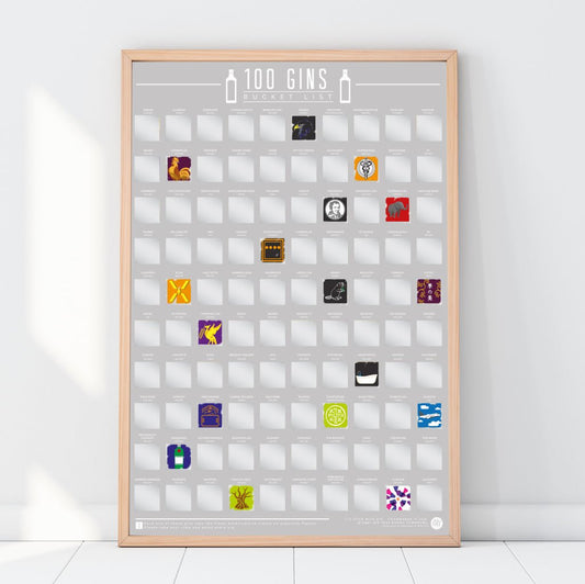 Bucketlistposter - 100 Gins - Bucketlistposters