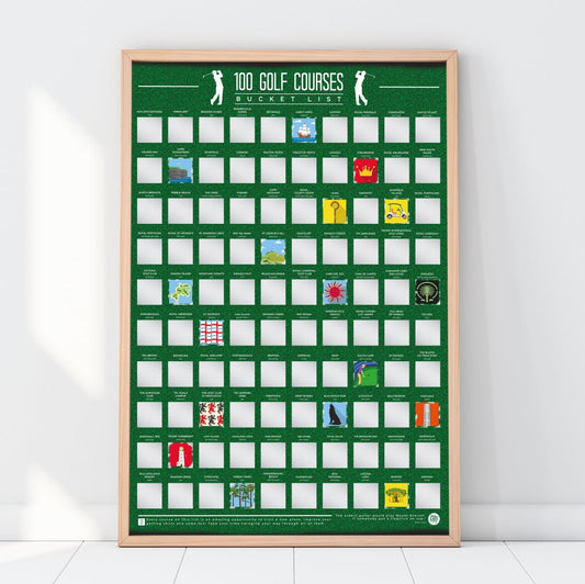 Bucketlistposter - 100 Golfbanen - Bucketlistposters