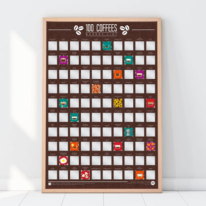 Bucketlistposter - 100 Koffie's - Bucketlistposters