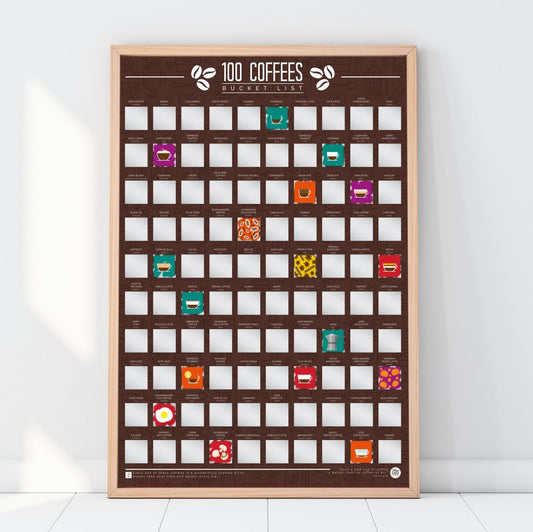 Bucketlistposter - 100 Koffie's - Bucketlistposters
