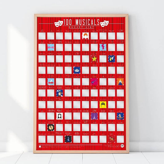 Bucketlistposter - 100 Musicals - Bucketlistposters