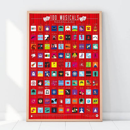 Bucketlistposter - 100 Musicals - Bucketlistposters