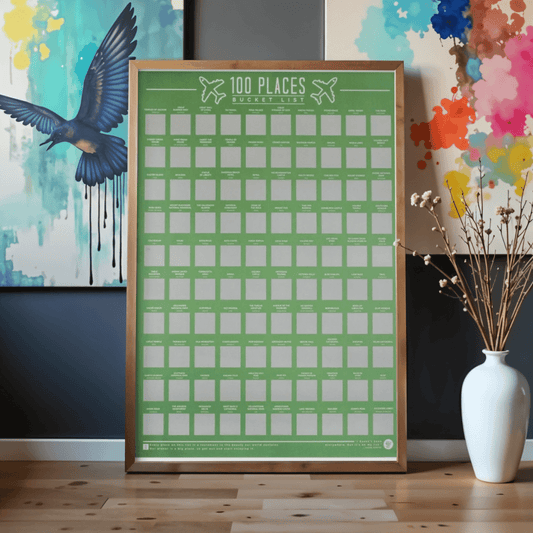 Bucketlistposter - 100 Plaatsen - Bucketlistposters