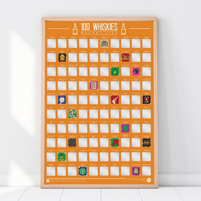 Bucketlistposter - 100 Whisky's - Bucketlistposters