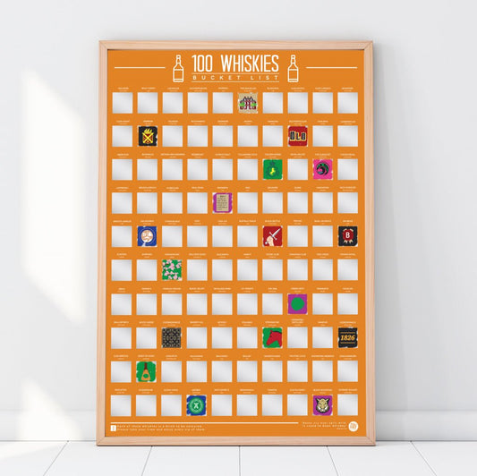 Bucketlistposter - 100 Whisky's - Bucketlistposters