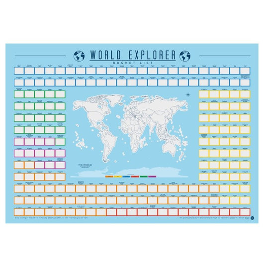 Bucketlistposter - Kras Wereldkaart - Bucketlistposters